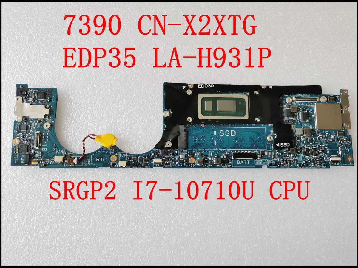 CN-07G1Y1 07G1Y1 For Dell XPS 13 7390 Laptop Motherboard w i7-10710U RAM:16G LA-H931P 100% Full Tested
CN-07G1Y1 07G1Y1 For Dell XPS 13 7390 Laptop Motherboard w i7-10710U RAM:16G LA-H931P 100% Full Tested