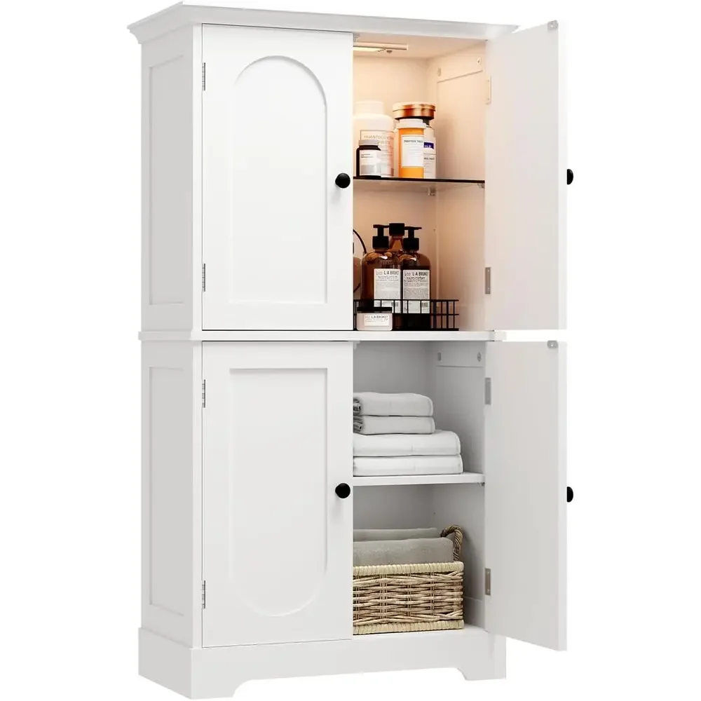 Motion-Activated Light Bathroom Storage Cabinet with Adjustable Shelves, Ideal for Floor Storage in Hallways, Laundry, and Livin
Motion-Activated Light Bathroom Storage Cabinet with Adjustable Shelves, Ideal for Floor Storage in Hallways, Laundry, and Livin