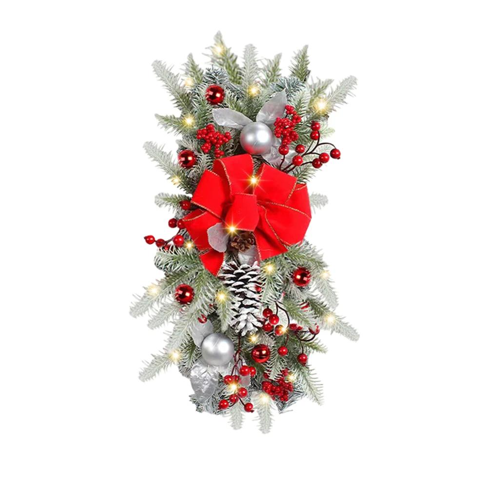 Stairway Wreath Garland Artificial Cordless Teardrop Swag Trim Designed for Holiday Decoration on Doors Stairs and Walls
Stairway Wreath Garland Artificial Cordless Teardrop Swag Trim Designed for Holiday Decoration on Doors Stairs and Walls