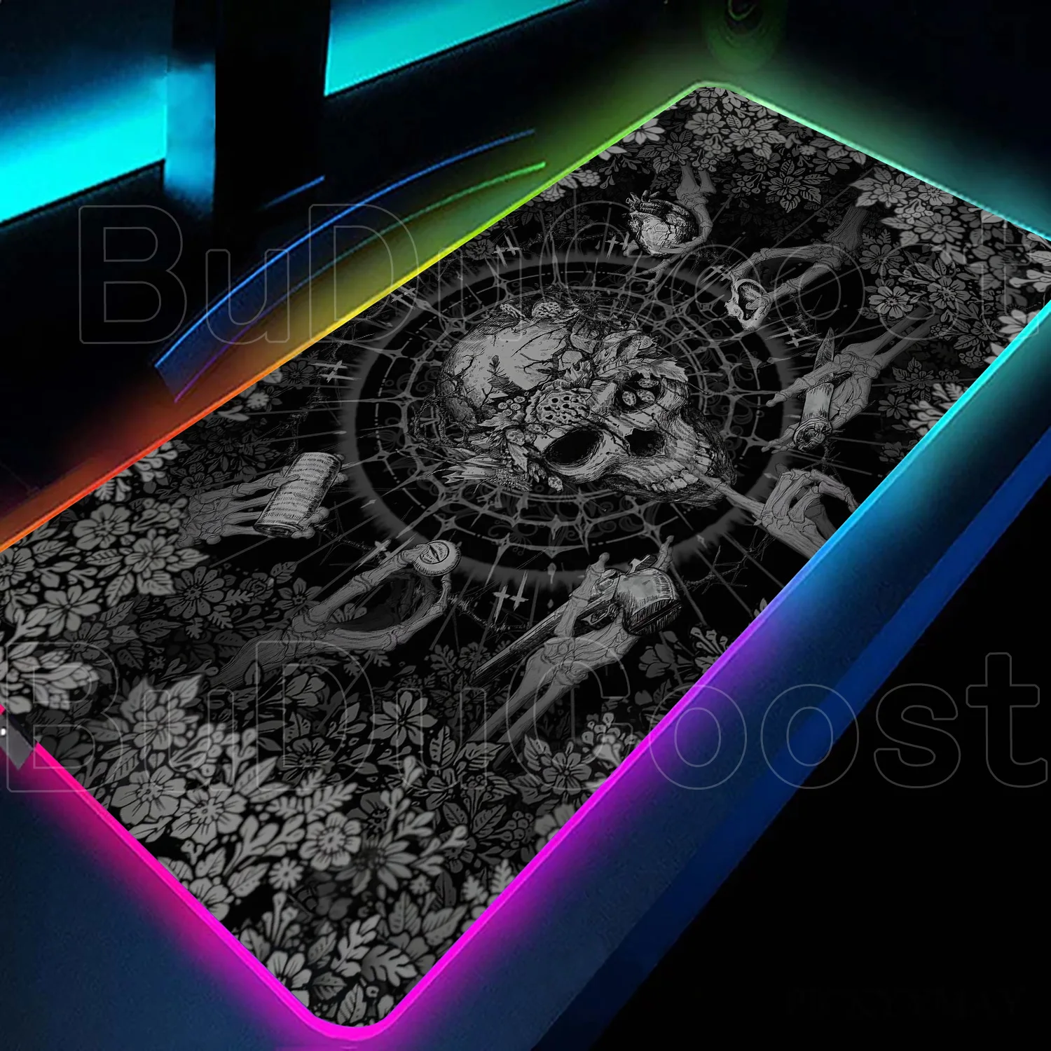 Mew Skeleton Design RGB LED Mouse Pad Large PC Accessories Desk Pad Rubber Base Stitched Edge Mousepad Non-Slip Mousepad Office
Mew Skeleton Design RGB LED Mouse Pad Large PC Accessories Desk Pad Rubber Base Stitched Edge Mousepad Non-Slip Mousepad Office