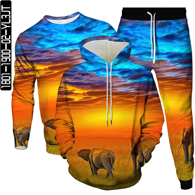 Autumn Spring Animal Elephant Cow Horse Galaxy 3D Printed Men's Tracksuit Sweatshirt Hoodies Pants 3Pcs Set Unisex Clothing Suit
Autumn Spring Animal Elephant Cow Horse Galaxy 3D Printed Men's Tracksuit Sweatshirt Hoodies Pants 3Pcs Set Unisex Clothing Suit