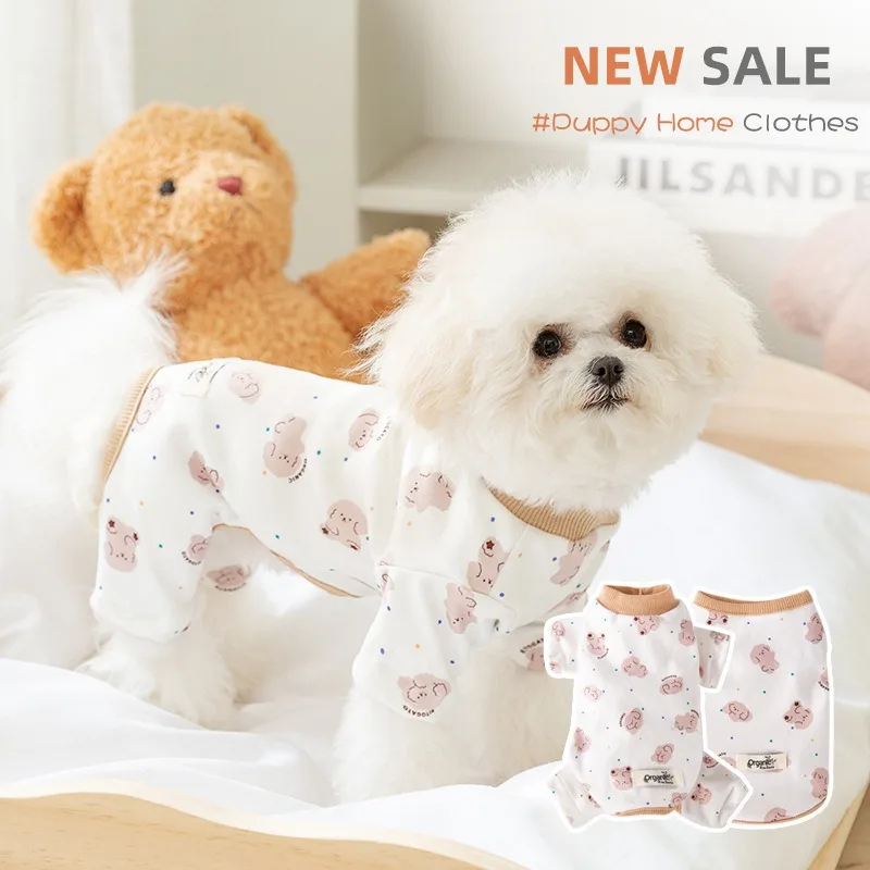 Cute Polka Dot Puppy Homewear Pet Pajamas Spring and Summer Models Thin Section of Four-legged Clothes Puppy Teddy Vests
Cute Polka Dot Puppy Homewear Pet Pajamas Spring and Summer Models Thin Section of Four-legged Clothes Puppy Teddy Vests