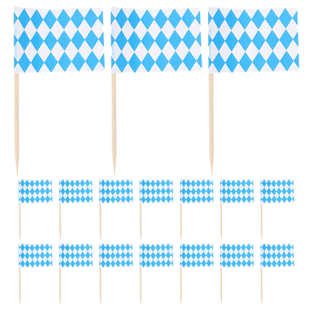 100pcs Blue White Plaid Toothpick Flag Cake Picks Fruit Food Appetizer Skewers Bavarian Party Supplies Wooden Practical
100pcs Blue White Plaid Toothpick Flag Cake Picks Fruit Food Appetizer Skewers Bavarian Party Supplies Wooden Practical