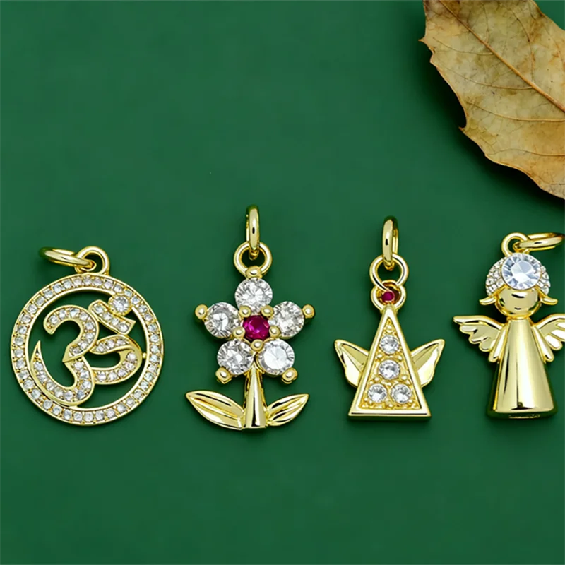 3Pcs Pendants Brass Cubic Zirconia Angel Flower Om Charms DIY Jewelry for Women Men Fashion Necklace Bracelet Making
3Pcs Pendants Brass Cubic Zirconia Angel Flower Om Charms DIY Jewelry for Women Men Fashion Necklace Bracelet Making