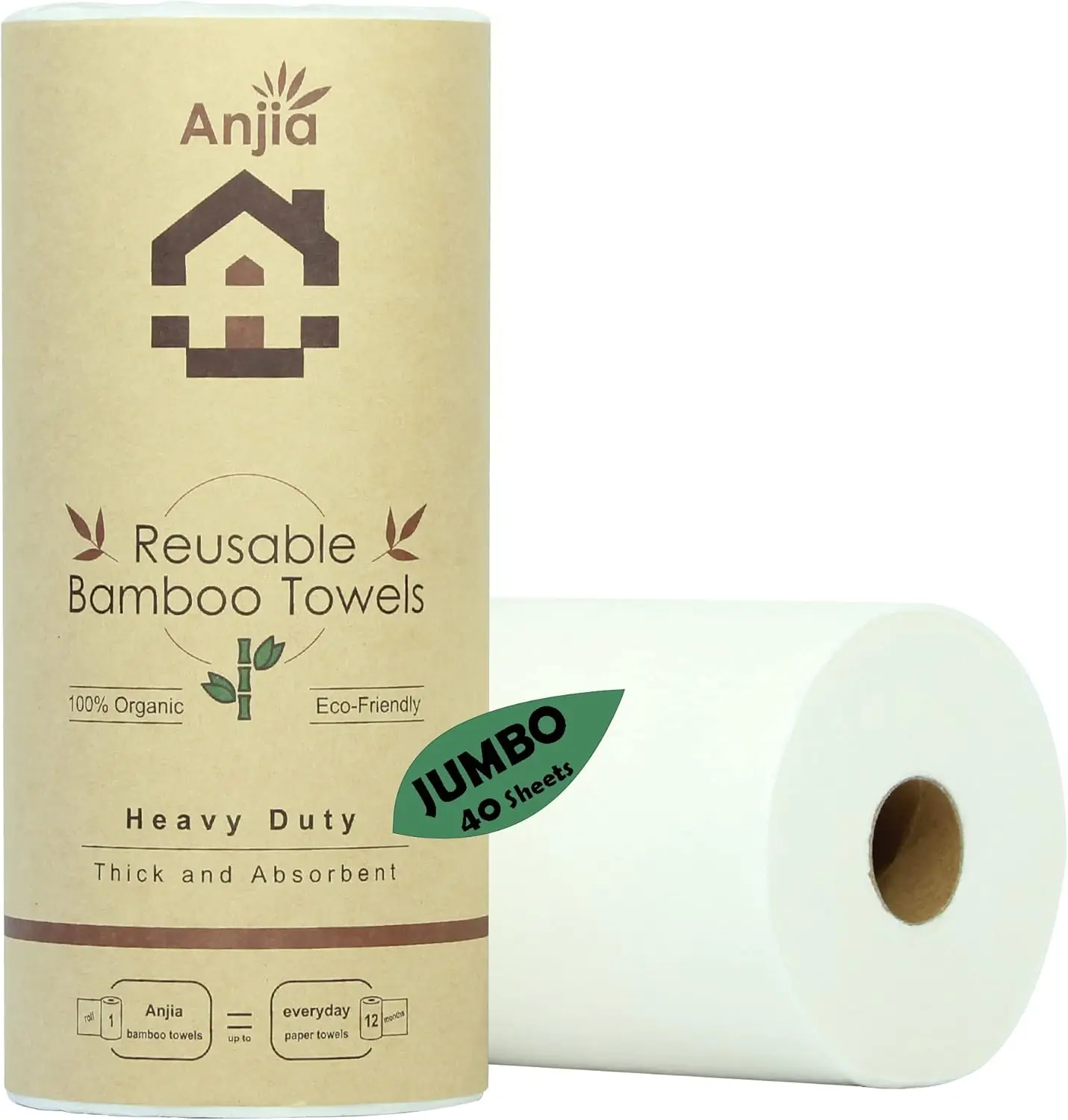 40 Sheets Jumbo Roll Heavy Duty Reusable Bamboo Rayon Towels - Kitchen, Dish, Cleaning, Shop, Swedish Dishcloth, Paper Towel Replacement
40 Sheets Jumbo Roll Heavy Duty Reusable Bamboo Rayon Towels - Kitchen, Dish, Cleaning, Shop, Swedish Dishcloth, Paper Towel Replacement