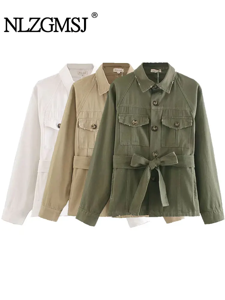 2025 Vintage Casual Chic Women Jackets Solid Lace-up Turn-down Collar Long Sleeve Coats New Fashion Jackets
2025 Vintage Casual Chic Women Jackets Solid Lace-up Turn-down Collar Long Sleeve Coats New Fashion Jackets 