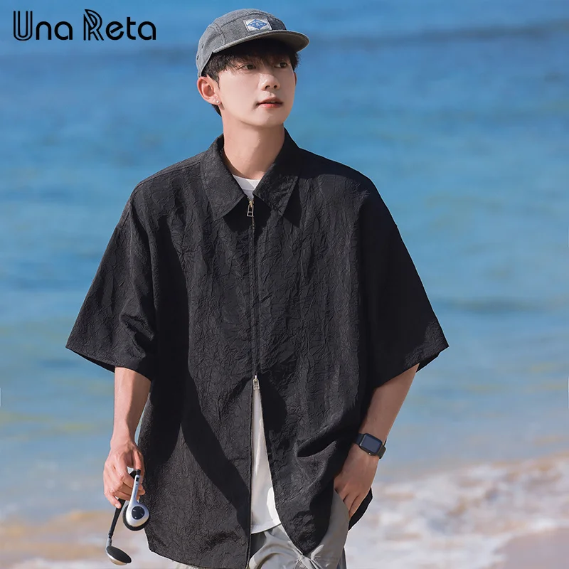 Una Reta Men's Shirt 2024 Summer Tops Streetwear Hip hop Vintage Double Zipper Shirt Women Loose Quality Short Sleeve Shirts
Una Reta Men's Shirt 2024 Summer Tops Streetwear Hip hop Vintage Double Zipper Shirt Women Loose Quality Short Sleeve Shirts