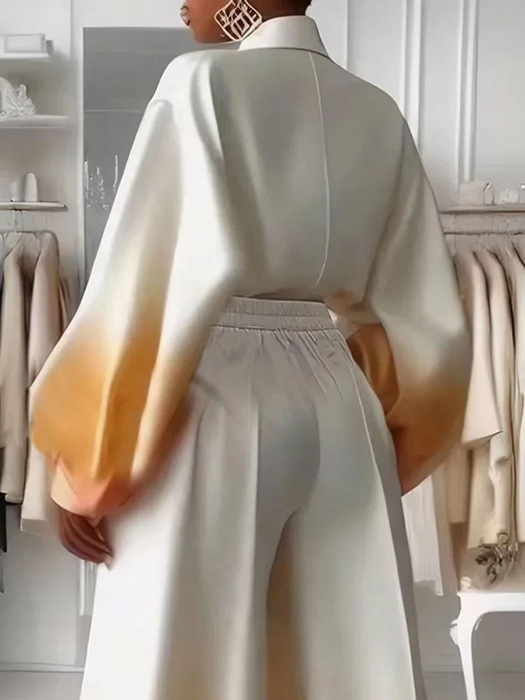Gymystars Gradient Blouses for Women Puff Sleeves Shirts 2025 New Fashion Loose Split-Joint Casual Elegant Lapel Summer Clothes
Gymystars Gradient Blouses for Women Puff Sleeves Shirts 2025 New Fashion Loose Split-Joint Casual Elegant Lapel Summer Clothes