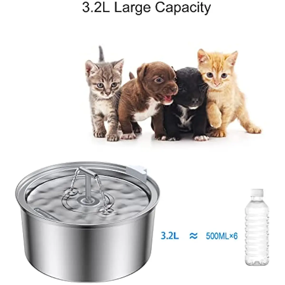 Смеситель из нержавеющей стали, умный диспенсер для воды для кошек, циркулирующая живая вода, без индукции, электрический автоматический диспенсер для воды для собак
Смеситель из нержавеющей стали, умный диспенсер для воды для кошек, циркулирующая живая вода, без индукции, электрический автоматический диспенсер для воды для собак