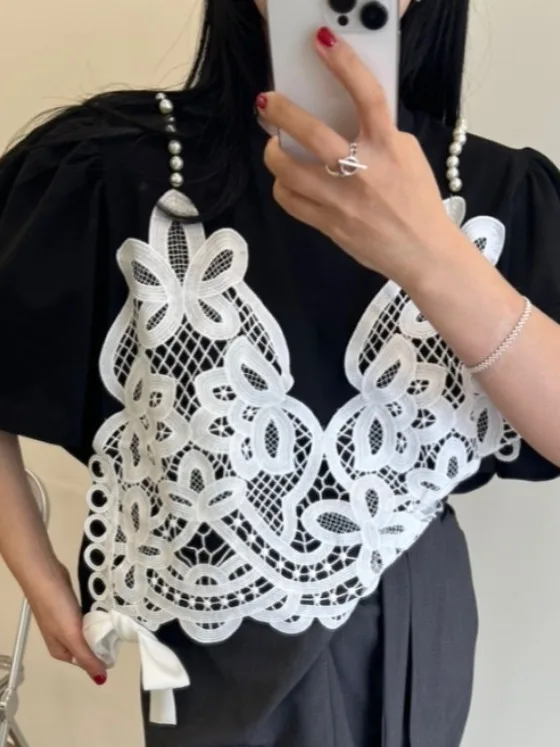 Ele Heavy Embellied Кружевной жилет ort Sve Женская летняя футболка Свободный утягивающий топ из двух предметов Sli Fake
Ele Heavy Embellied Кружевной жилет ort Sve Женская летняя футболка Свободный утягивающий топ из двух предметов Sli Fake