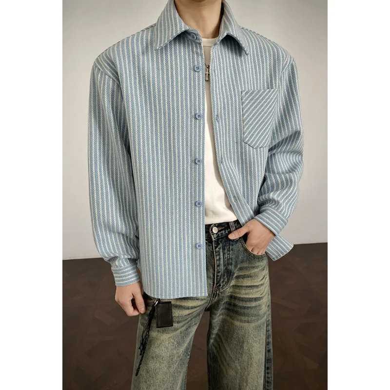 Striped Long-sleeved Shirt Man Spring New Fashionable Comfortable Long Sleeves Loose Casual Korean Lapel Coat All-matching
Striped Long-sleeved Shirt Man Spring New Fashionable Comfortable Long Sleeves Loose Casual Korean Lapel Coat All-matching