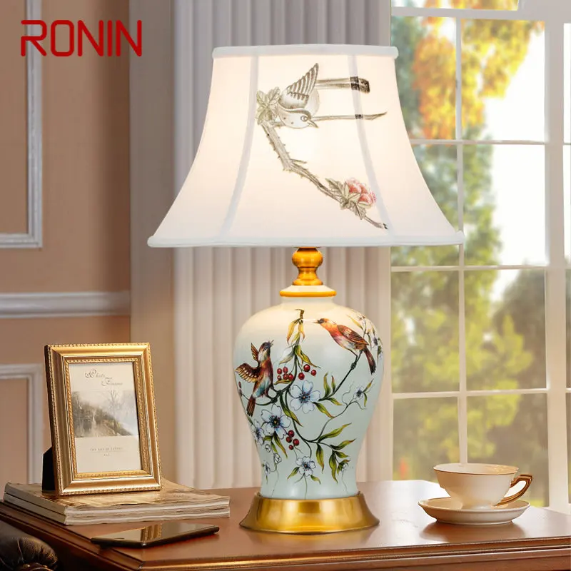 RONIN Chinese Ceramics Table Lamp LED Modern Creative Luxury Desk Light Fashion for Home Living Room Study Bedroom
RONIN Chinese Ceramics Table Lamp LED Modern Creative Luxury Desk Light Fashion for Home Living Room Study Bedroom
