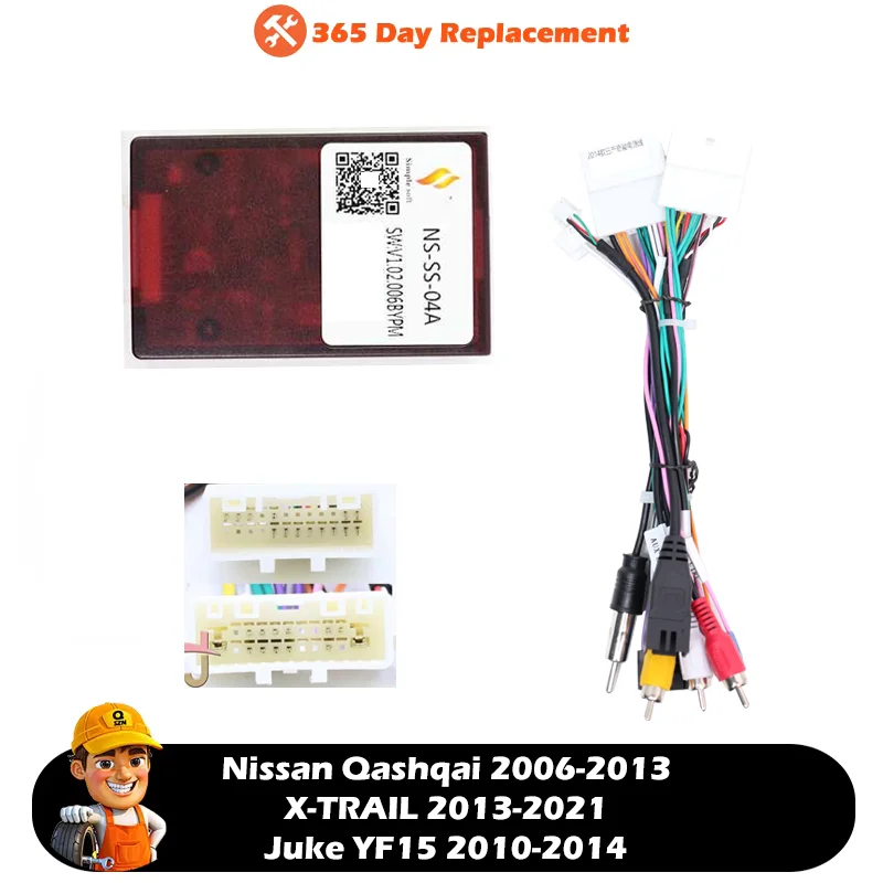 Car Audio Canbus Wiring Harness Stereo Navigation Adapter for Nissan Qashqai 06-13 X-TRAIL 13-21 Juke YF15 10-14 Plug & Play
Car Audio Canbus Wiring Harness Stereo Navigation Adapter for Nissan Qashqai 06-13 X-TRAIL 13-21 Juke YF15 10-14 Plug & Play