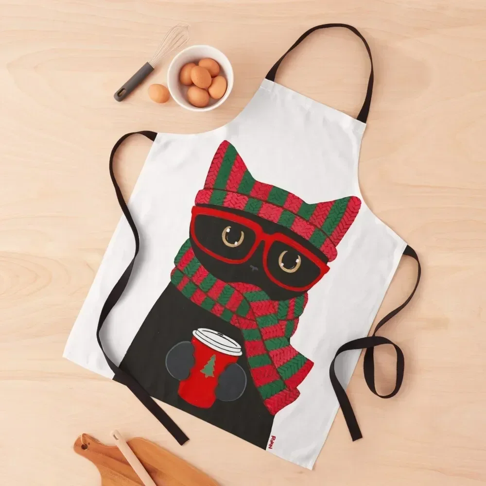 Winter Black Cat With Coffee Apron cooks clothes Kitchen cookings for women household woman Apron
Winter Black Cat With Coffee Apron cooks clothes Kitchen cookings for women household woman Apron
