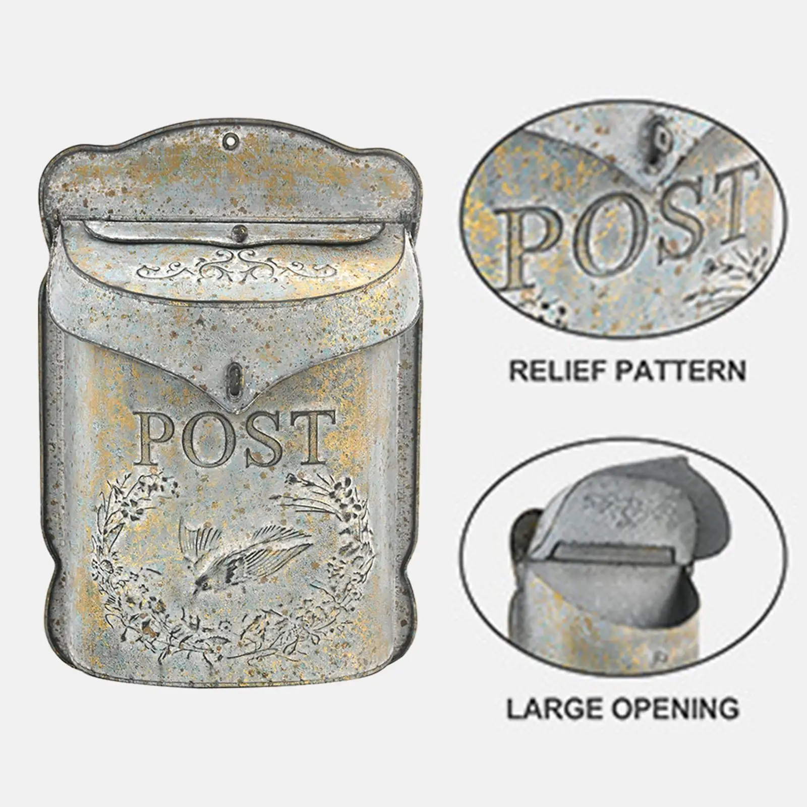Vintage Mailbox Wall Mount Mail Holder Iron Lockable Metal Mail Box Weatherproof for Shed Farmhouse Garage Yard Decor
Vintage Mailbox Wall Mount Mail Holder Iron Lockable Metal Mail Box Weatherproof for Shed Farmhouse Garage Yard Decor