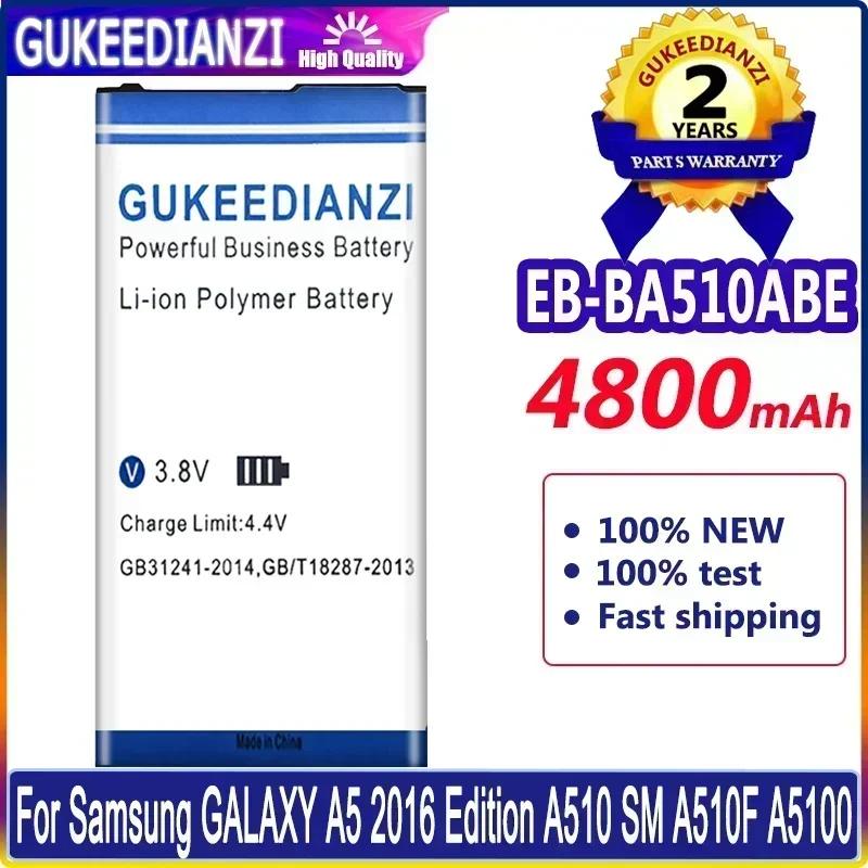 Mobile Phone Battery For Samsung Galaxy 2016 Edition A510 SM-A510F A5100 A5 A51 EB-BA510ABE Smartphone 4800mAh High Capacity
Mobile Phone Battery For Samsung Galaxy 2016 Edition A510 SM-A510F A5100 A5 A51 EB-BA510ABE Smartphone 4800mAh High Capacity