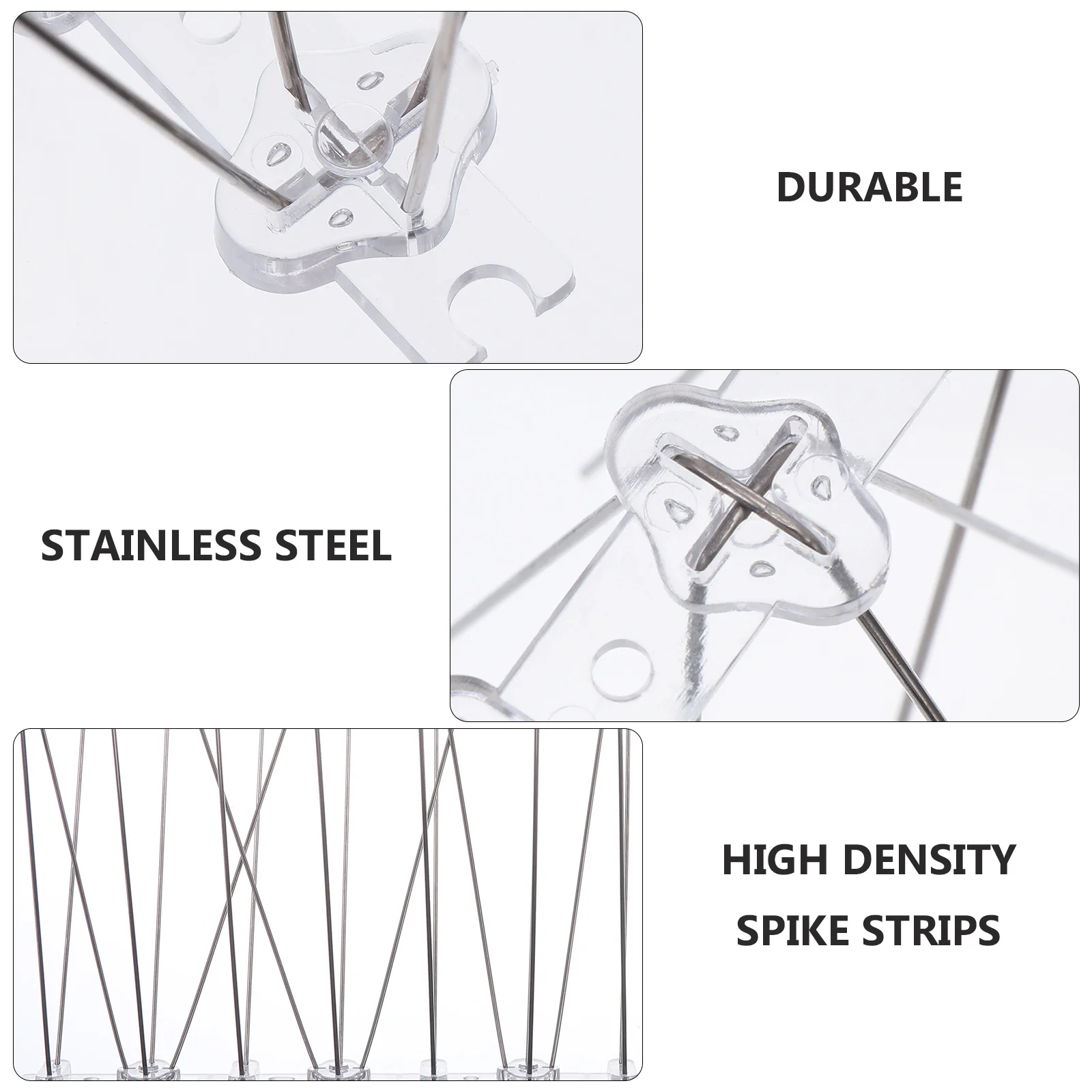 4pcs Bird Deterrent Spike Stainless Steel Pigeon Prevention Tool for Fence Roof Chimney Gazebo Solution
4pcs Bird Deterrent Spike Stainless Steel Pigeon Prevention Tool for Fence Roof Chimney Gazebo Solution