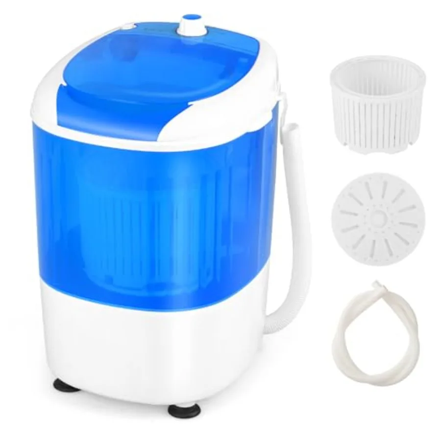 Portable Mini Washing Machine for Home Apartment RV, Blue Plastic Durable Design with Spin Dryer, 5.5lbs Capacity, Energy Savin
Portable Mini Washing Machine for Home Apartment RV, Blue Plastic Durable Design with Spin Dryer, 5.5lbs Capacity, Energy Savin
