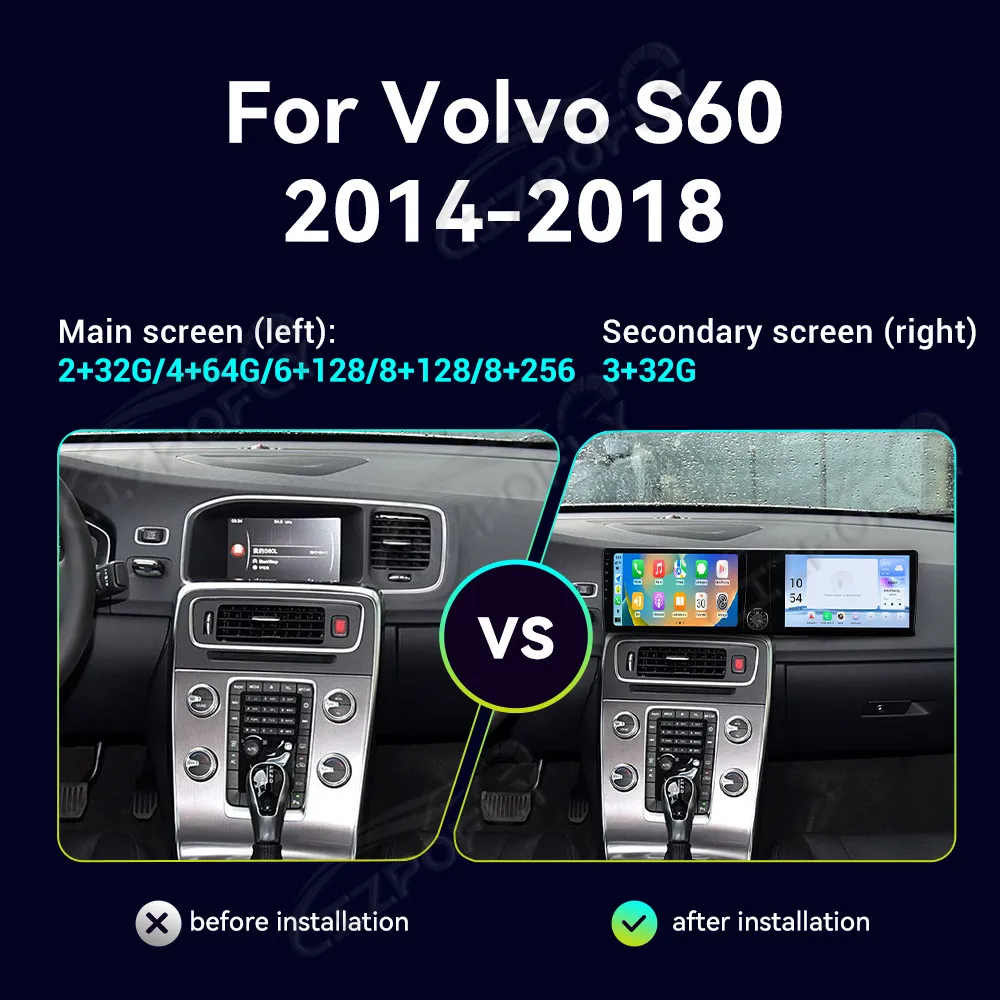 Двойной 10,1-дюймовый автомобильный радиоприемник CarPlay Android 13 для Volvo s60 2014-2018 xc60 2013-2017, мультимедийный плеер, GPS-навигация, автомобильные аксессуары
Двойной 10,1-дюймовый автомобильный радиоприемник CarPlay Android 13 для Volvo s60 2014-2018 xc60 2013-2017, мультимедийный плеер, GPS-навигация, автомобильные аксессуары