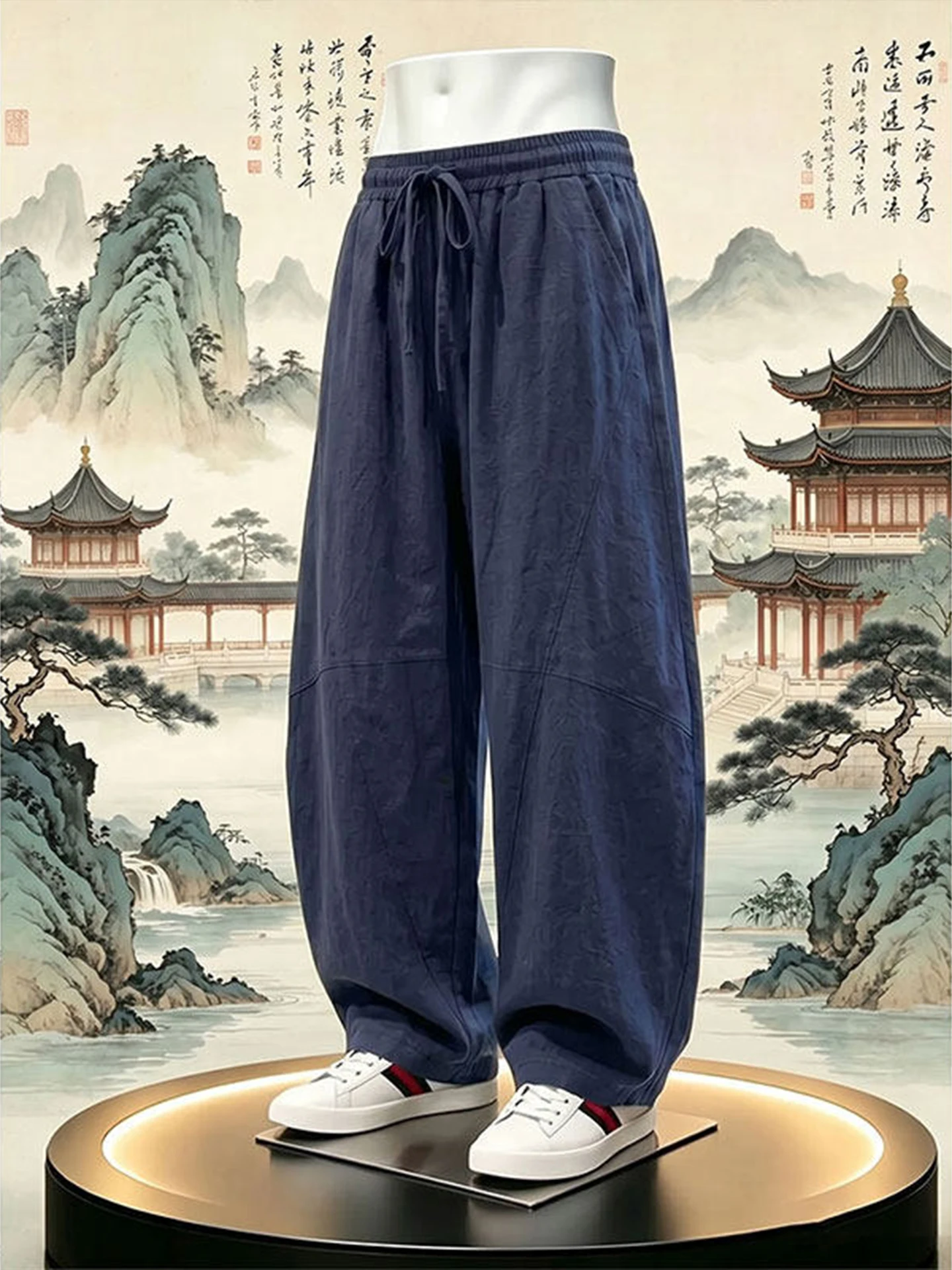 Lightweight Quick-Dry Cotton Linen Men's Summer Casual Pants Blade Shape Loose Fit Comfortable Breathable Wide Leg Trousers
Lightweight Quick-Dry Cotton Linen Men's Summer Casual Pants Blade Shape Loose Fit Comfortable Breathable Wide Leg Trousers