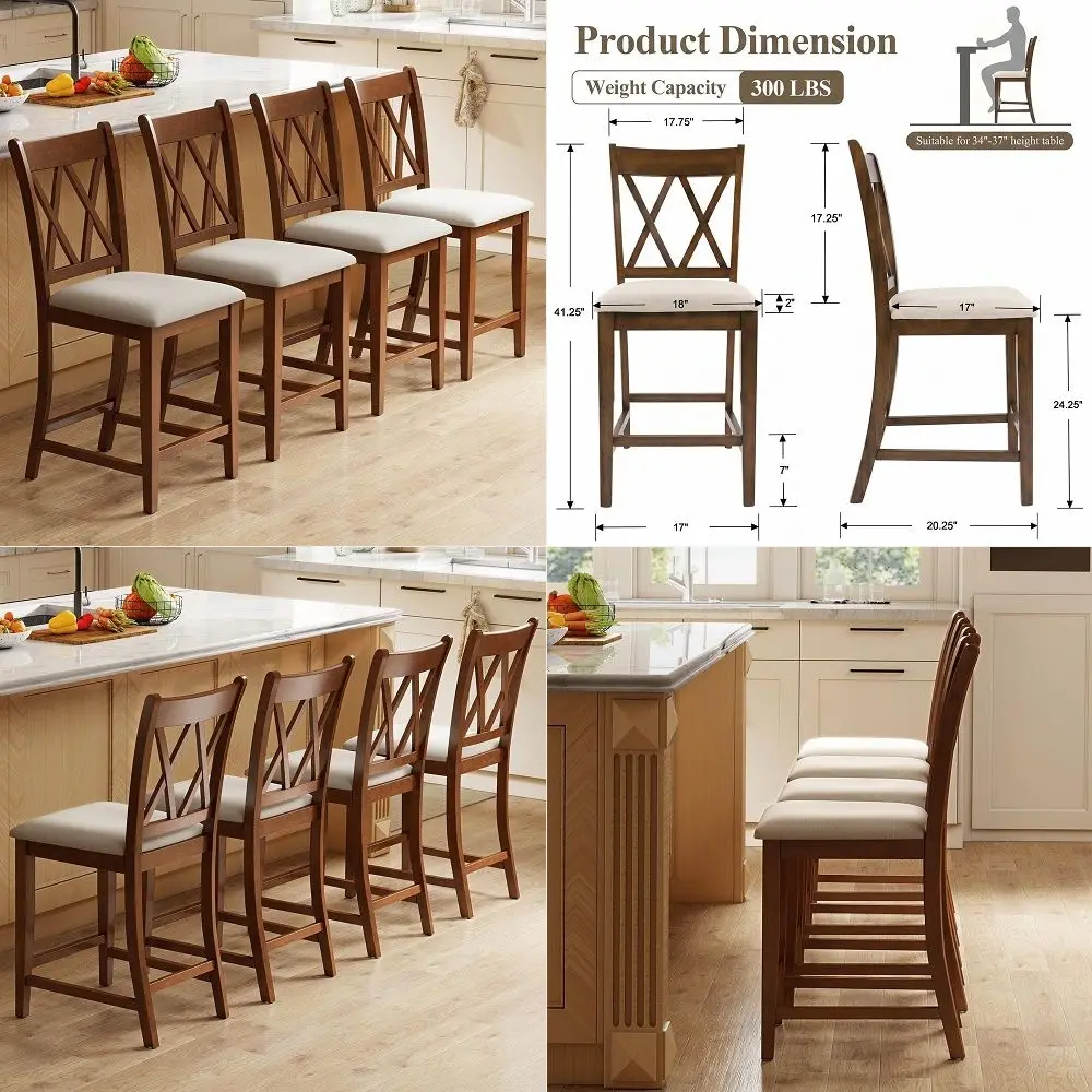 Swivel Bar stools Set of 4 Bar Chairs 26 Counter Height MidCentury Modern Bentwood Barstool PU Leather Upholstered Bar Chair wi
Swivel Bar stools Set of 4 Bar Chairs 26 Counter Height MidCentury Modern Bentwood Barstool PU Leather Upholstered Bar Chair wi
