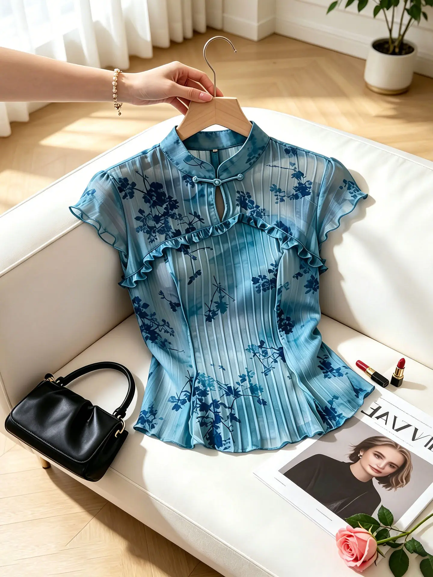 Korean Style Summer Slim Fit Short Sleeve Shirt Women's Simple Print Office Commute Top Breathable Regular Thickness China Made
Korean Style Summer Slim Fit Short Sleeve Shirt Women's Simple Print Office Commute Top Breathable Regular Thickness China Made