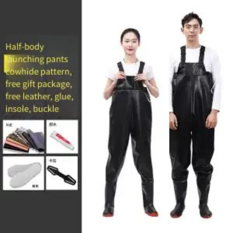 Waterproof Trousers Half-body Thickened Wear-resistant Rain Shoesone-piece Fish Catching Full Body Leather Water Fork Wading
Waterproof Trousers Half-body Thickened Wear-resistant Rain Shoesone-piece Fish Catching Full Body Leather Water Fork Wading