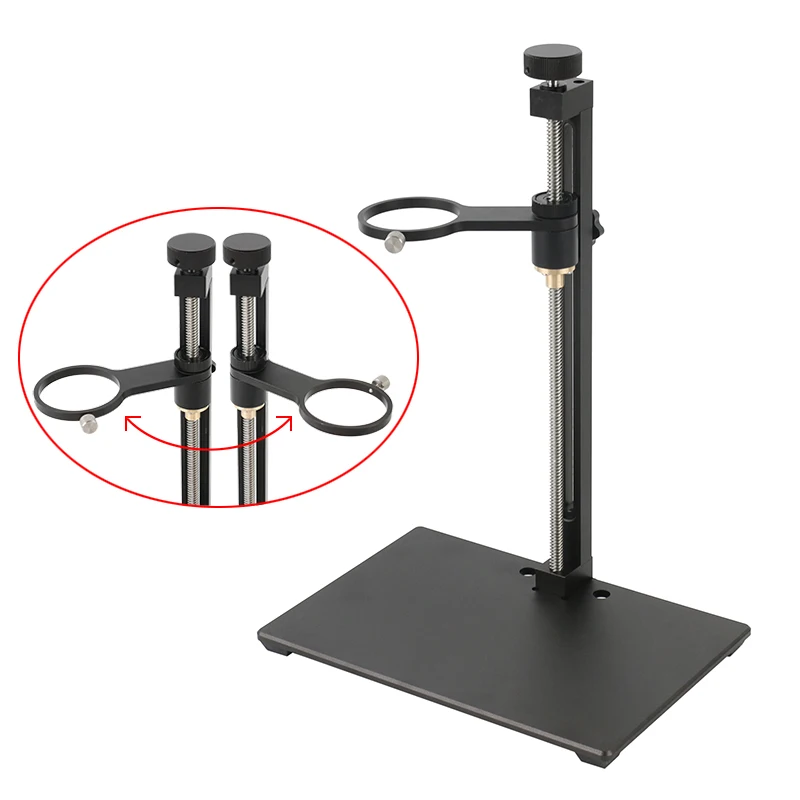 4K HDMI USB 50mm Ring Adapter Adjustable Video Microscope Camera Stand Holder Bracket Table For 50mm Zoom Monocular C Mount Lens