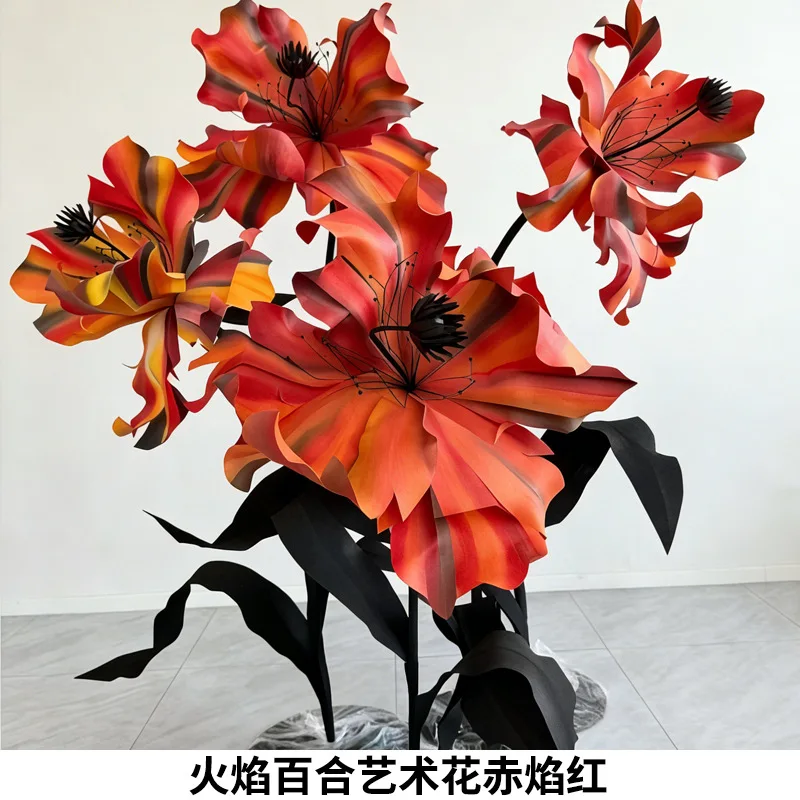 Red flame lily artificial flower high-end outdoor beauty wedding road guide flower arrangement decoration
Red flame lily artificial flower high-end outdoor beauty wedding road guide flower arrangement decoration