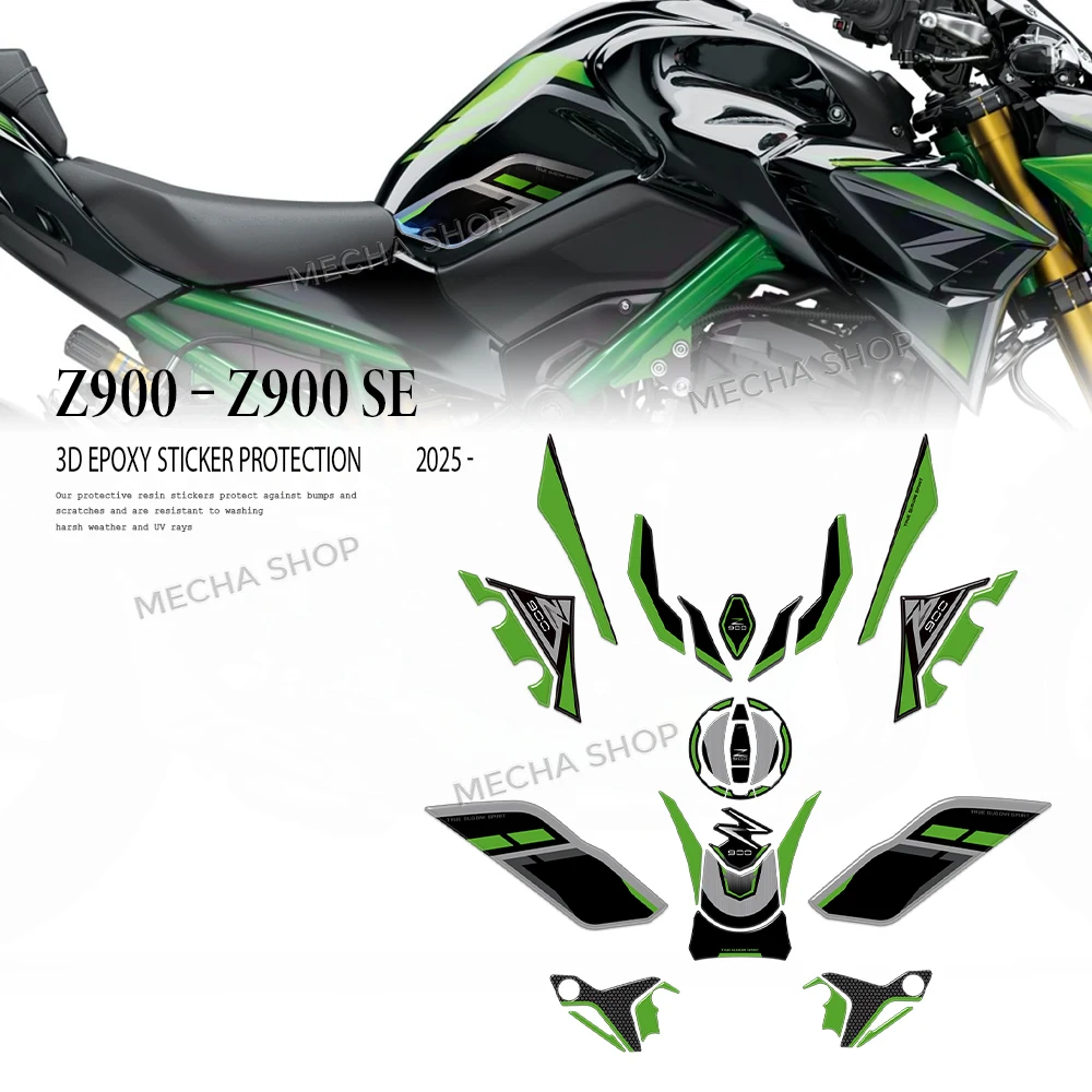 Аксессуары для Z900 Z 900 SE 2025, защита для бака, мотоциклетный комплект, водонепроницаемые 3D наклейки из смолы с царапинами
Аксессуары для Z900 Z 900 SE 2025, защита для бака, мотоциклетный комплект, водонепроницаемые 3D наклейки из смолы с царапинами