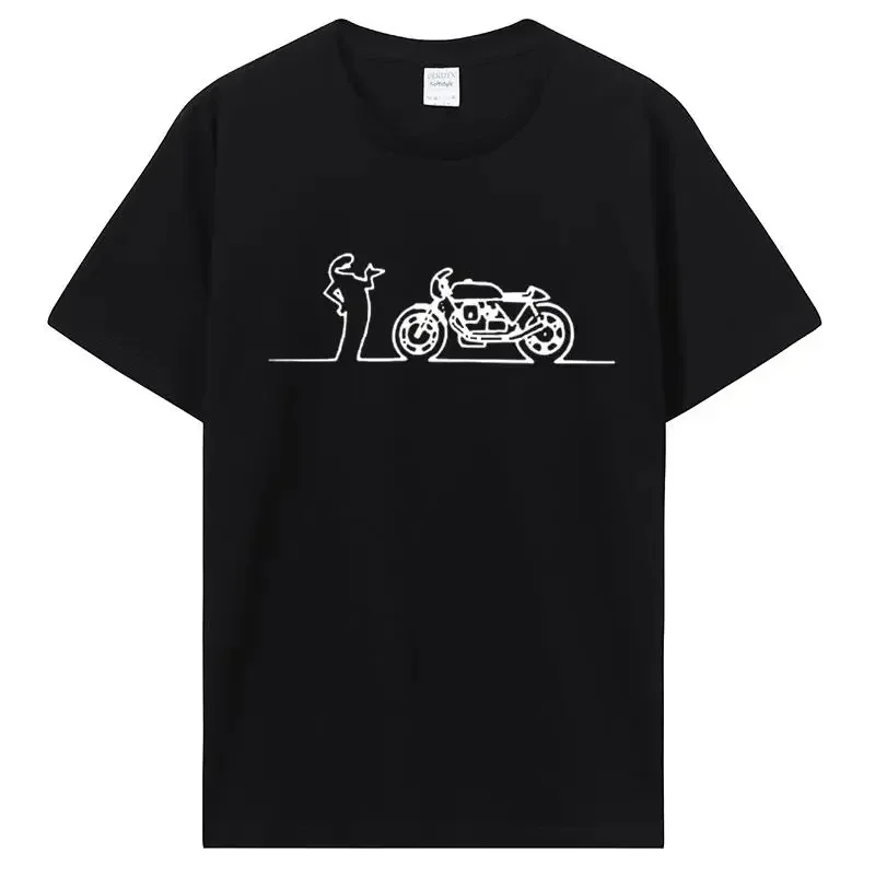 Motorcycle Pattern T-shirt Men's Summer Comfortable Loose Short-sleeved Cotton Crew Neck Top Fashion Trend Men's Clothing
Motorcycle Pattern T-shirt Men's Summer Comfortable Loose Short-sleeved Cotton Crew Neck Top Fashion Trend Men's Clothing