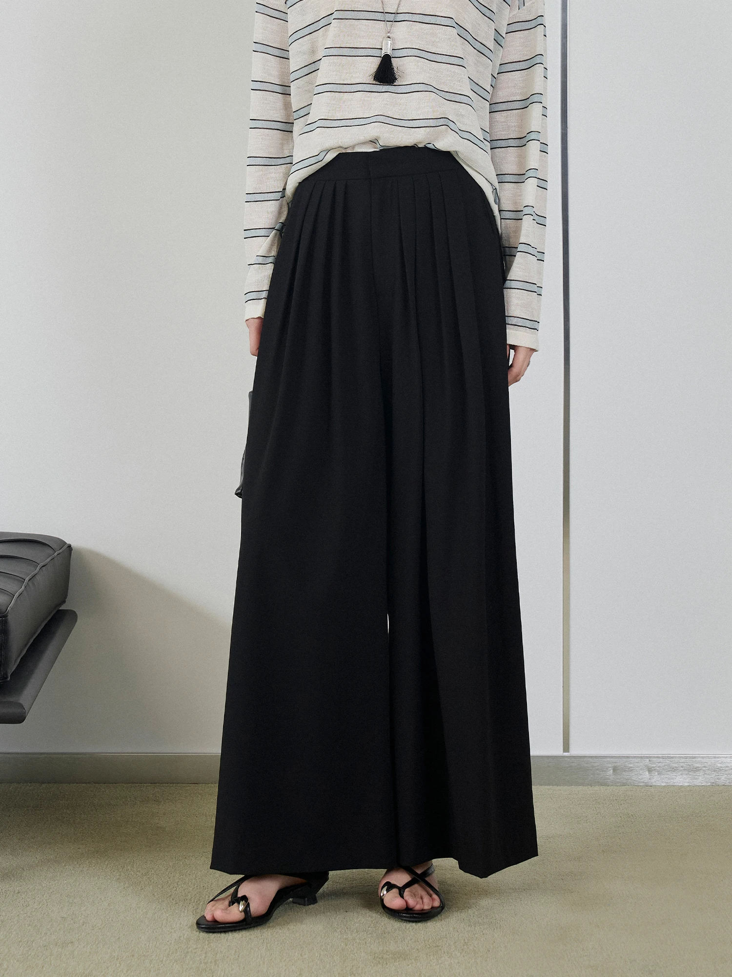 Широкие брюки CLMX из смесовой шерсти, свободного кроя, с 3D-плиссировкой, текстурированные, шерстяные, повседневные, для женщин, для работы и отдыха
Широкие брюки CLMX из смесовой шерсти, свободного кроя, с 3D-плиссировкой, текстурированные, шерстяные, повседневные, для женщин, для работы и отдыха