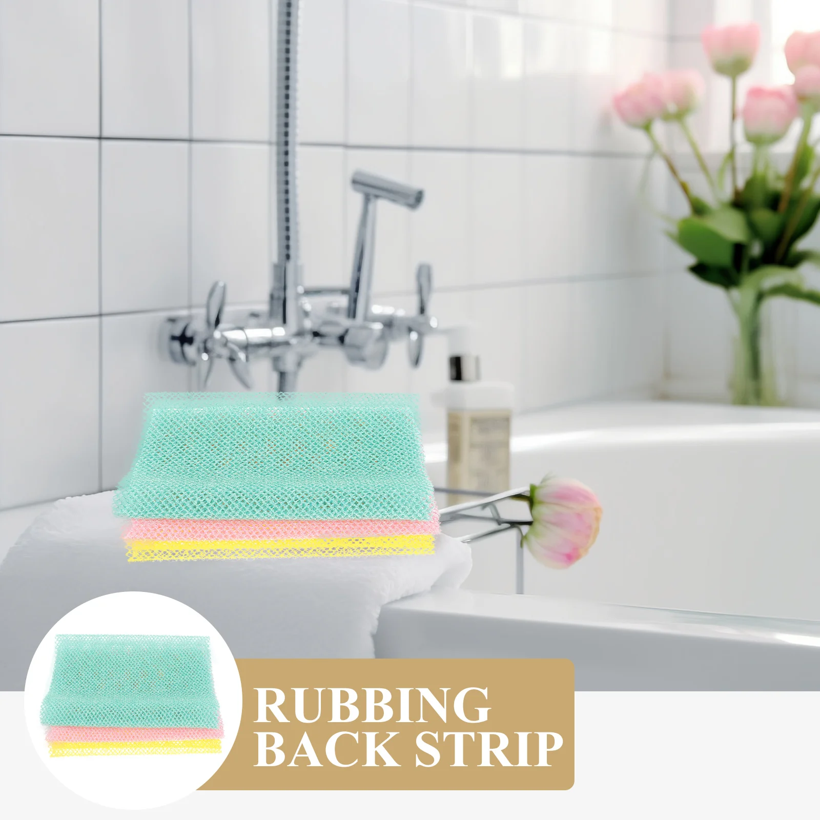 3pcs Pink Green Yellow Long Back Rub Strips Exfoliating Nets Washcloth Scrubber Shower African Sponge Body Cleansing Bath Net 
3pcs Pink Green Yellow Long Back Rub Strips Exfoliating Nets Washcloth Scrubber Shower African Sponge Body Cleansing Bath Net