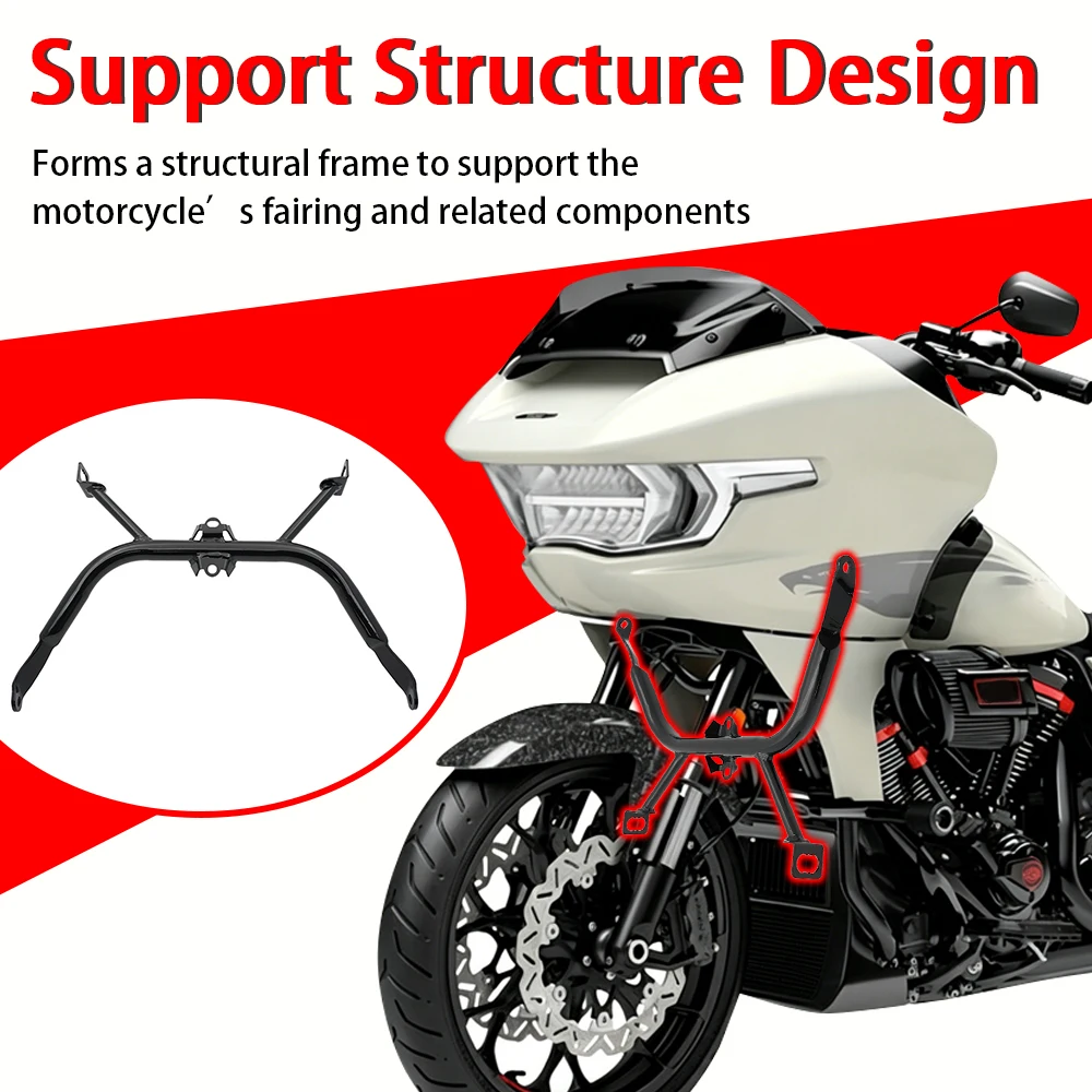 Motorcycle Black Fairing Mount Bracket Kit Fit For Harley Road Glide ST CVO FLTRXSE 2024 2025 - Front Inner Fairing Support Part
Motorcycle Black Fairing Mount Bracket Kit Fit For Harley Road Glide ST CVO FLTRXSE 2024 2025 - Front Inner Fairing Support Part