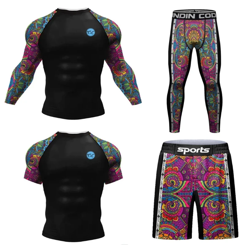 Men's Muay Thai Men MMA Kickboxing Sport Suit MMA BJJ Rashguard T Shirts Rash Guard Fitness Tracksuit Boxing Jersey Set B19
Men's Muay Thai Men MMA Kickboxing Sport Suit MMA BJJ Rashguard T Shirts Rash Guard Fitness Tracksuit Boxing Jersey Set B19