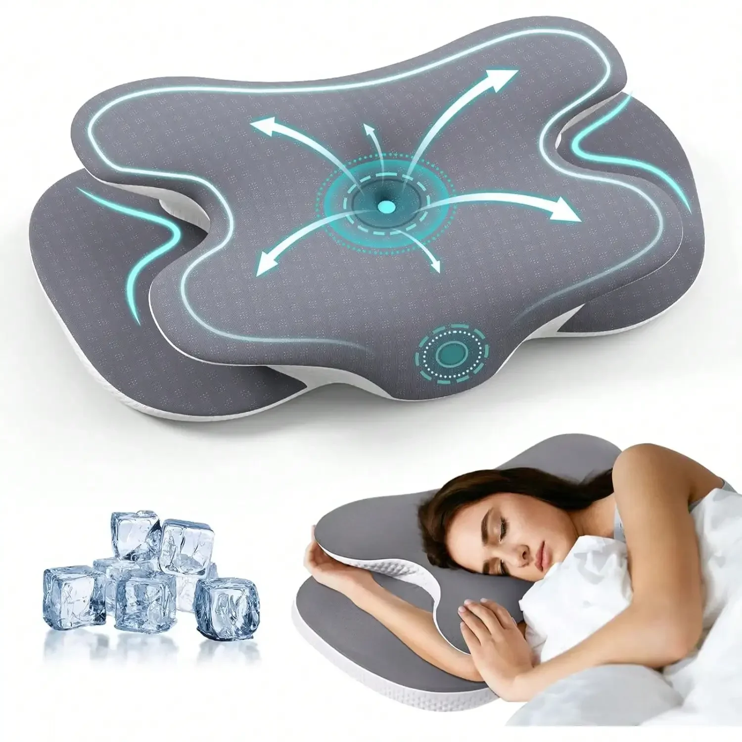 Cervical Neck Pillow For Neck And Shoulder, Odorless Memory Foam Pillow With Soft Silk Cover, Ergonomic Orthopedic Neck Support
Cervical Neck Pillow For Neck And Shoulder, Odorless Memory Foam Pillow With Soft Silk Cover, Ergonomic Orthopedic Neck Support