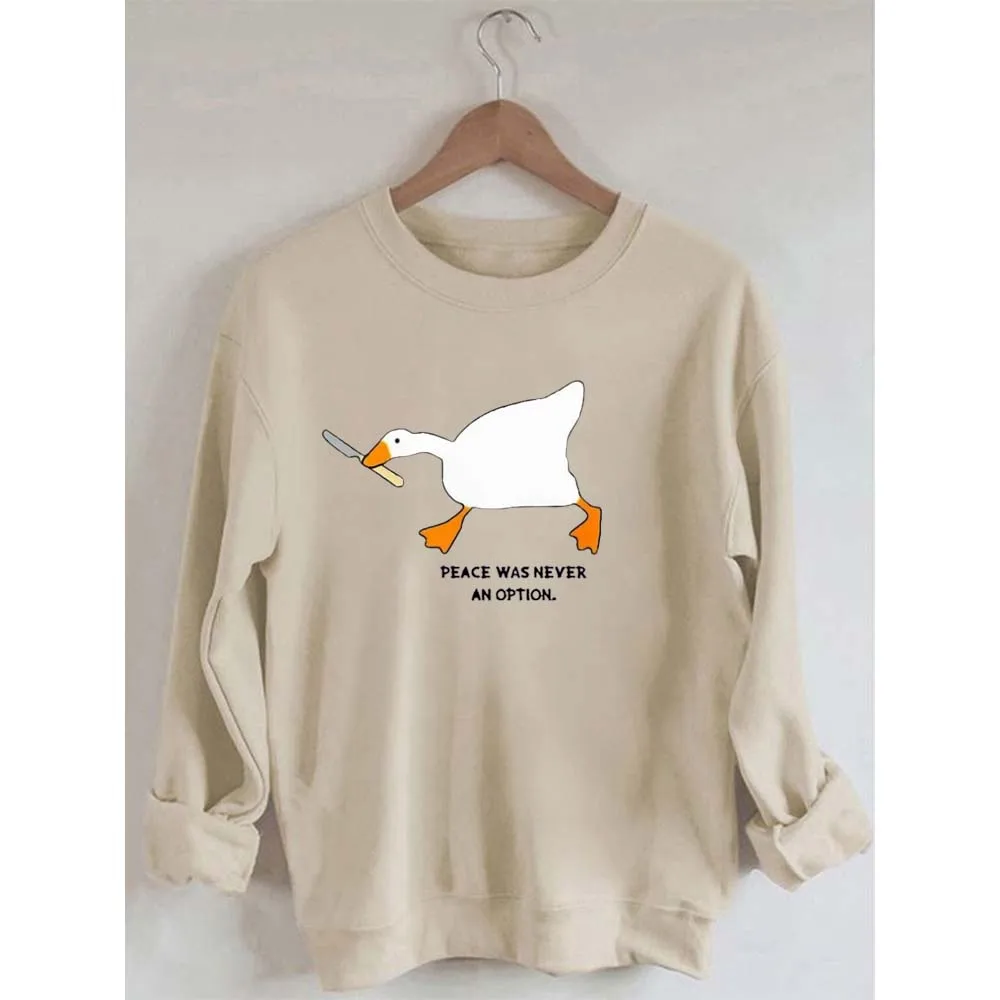 Rheaclots Peace was Never an Option Print Women's Cotton Female Cute Long Sleeves Sweatshirt
Rheaclots Peace was Never an Option Print Women's Cotton Female Cute Long Sleeves Sweatshirt