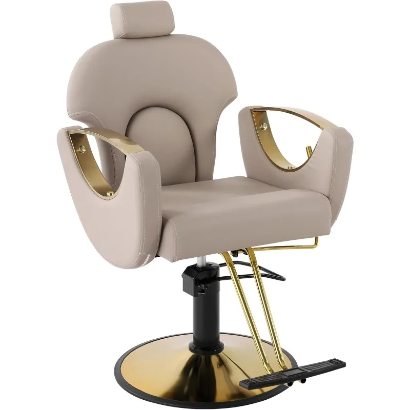 Barber Chair, Salon Chair for Hair Stylist, Height Adjustable Hydraulic Hair Reclining Salon Chair, 360 Degrees Rotation, Multi-
Barber Chair, Salon Chair for Hair Stylist, Height Adjustable Hydraulic Hair Reclining Salon Chair, 360 Degrees Rotation, Multi-