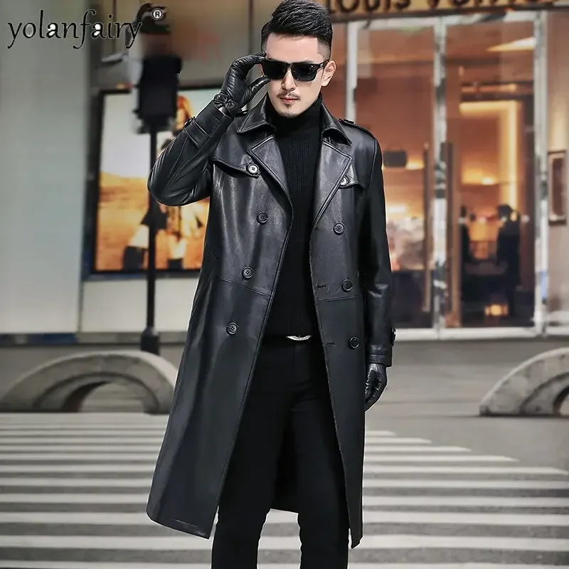 Long Genuine Leather Jacket Men Autumn Winter Plush Eco-sheep Leather Coat Double Breasted Leather Windbreaker Coat Male Jackets
Long Genuine Leather Jacket Men Autumn Winter Plush Eco-sheep Leather Coat Double Breasted Leather Windbreaker Coat Male Jackets