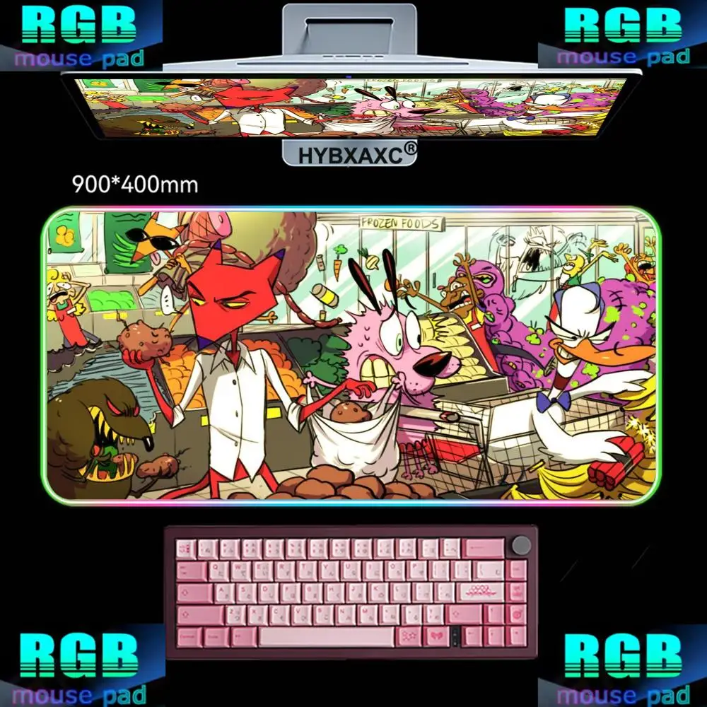 RGB LED HD C-Courage The C-Cowardly D-Dog Mouse Pad Non-slip Desk Mat PC Laptop Accessories Rubber Office Keyboard Large Gamers
RGB LED HD C-Courage The C-Cowardly D-Dog Mouse Pad Non-slip Desk Mat PC Laptop Accessories Rubber Office Keyboard Large Gamers