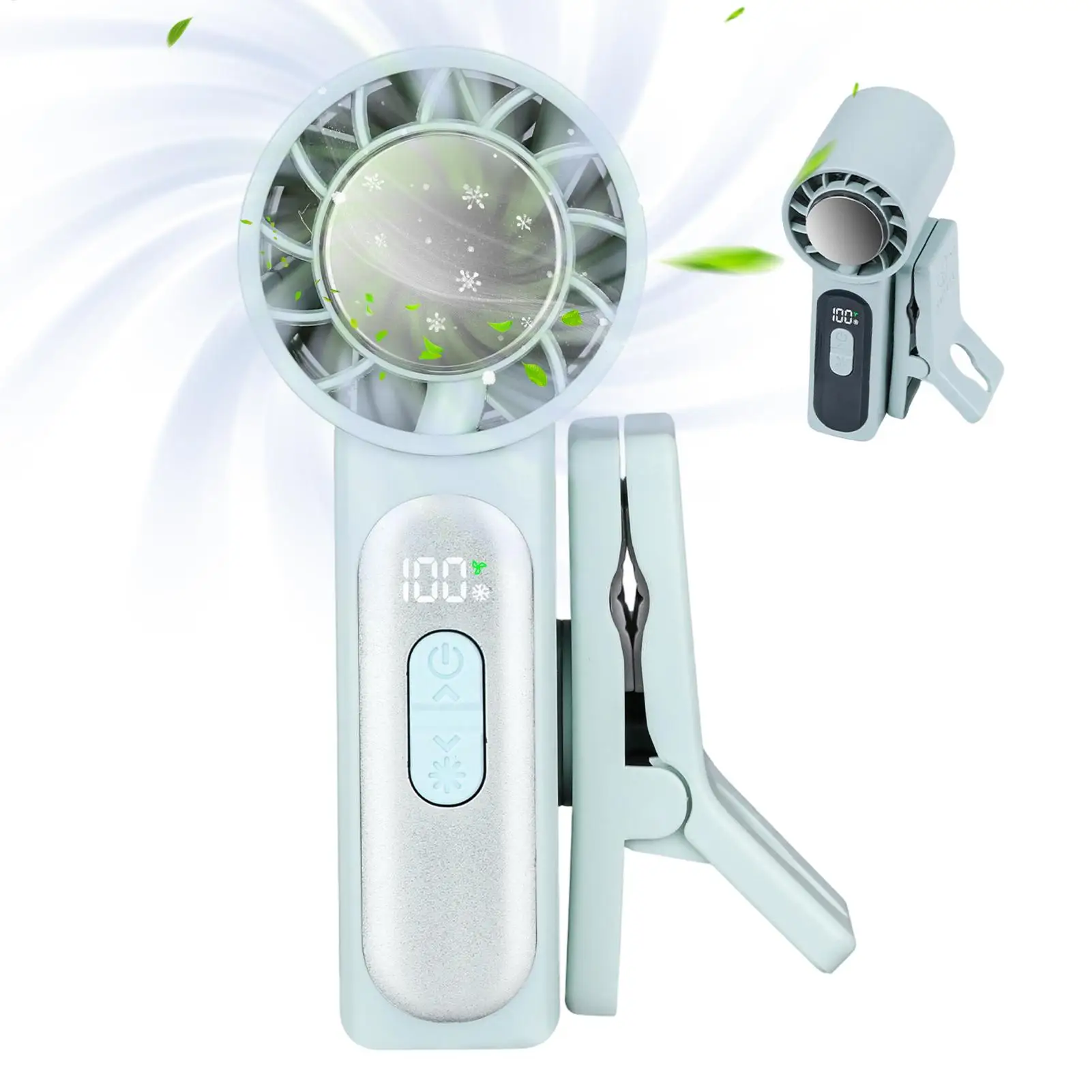 Handheld Small Fan with Clip Portable Adjustable LED Display Clip on Fan for Home Car Stroller Desk Shirt Belt Summer Outdoor
Handheld Small Fan with Clip Portable Adjustable LED Display Clip on Fan for Home Car Stroller Desk Shirt Belt Summer Outdoor