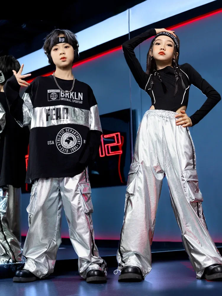 Girls Jazz Dance Hip Hop Outfit Child Model Catwalk Stage Dance Show Costume Black Navel Top White Trousers
Girls Jazz Dance Hip Hop Outfit Child Model Catwalk Stage Dance Show Costume Black Navel Top White Trousers