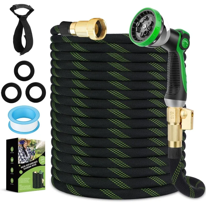 Garden Hose 100 ft, NON-EXPANDABLE Ultra Lightweight & Flexible Water Hose With 10-Pattern
Garden Hose 100 ft, NON-EXPANDABLE Ultra Lightweight & Flexible Water Hose With 10-Pattern