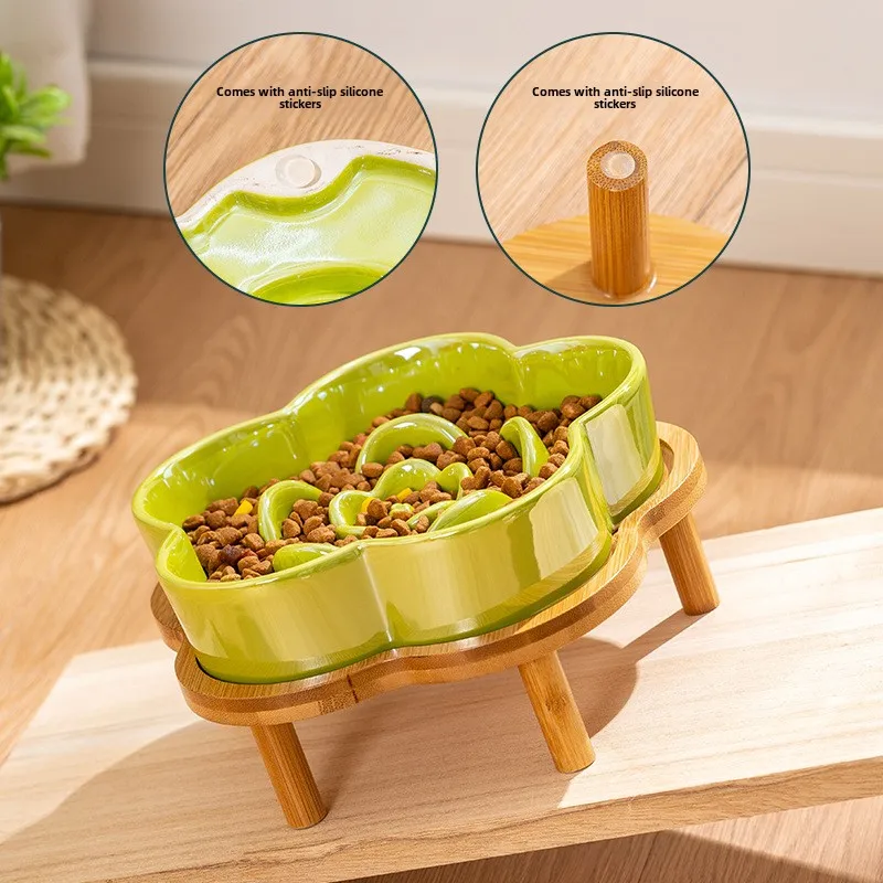 Ceramic Dog Slow Food Bowl Anti-choking Medium and Large Dog Food Basin Cat Bowl with Wooden Frame Pet Feeding Supplies With
Ceramic Dog Slow Food Bowl Anti-choking Medium and Large Dog Food Basin Cat Bowl with Wooden Frame Pet Feeding Supplies With