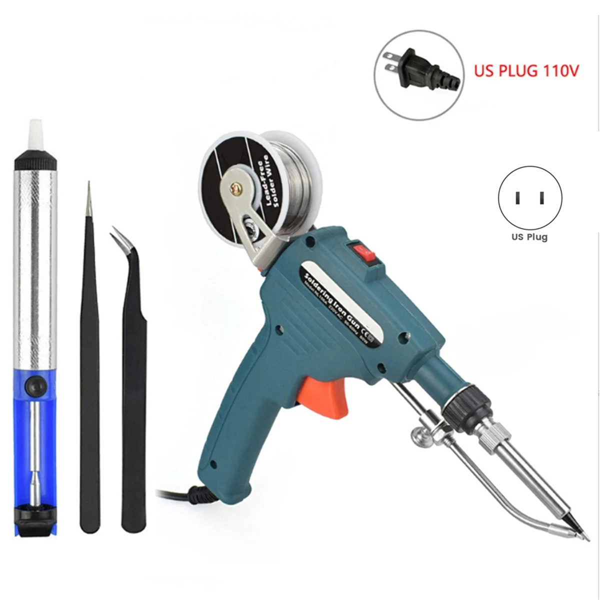A002 Hand-Held Internal Heating Soldering Iron Automatically Send Tin Soldering Station Welding Repair Tool 110V US Plug
A002 Hand-Held Internal Heating Soldering Iron Automatically Send Tin Soldering Station Welding Repair Tool 110V US Plug