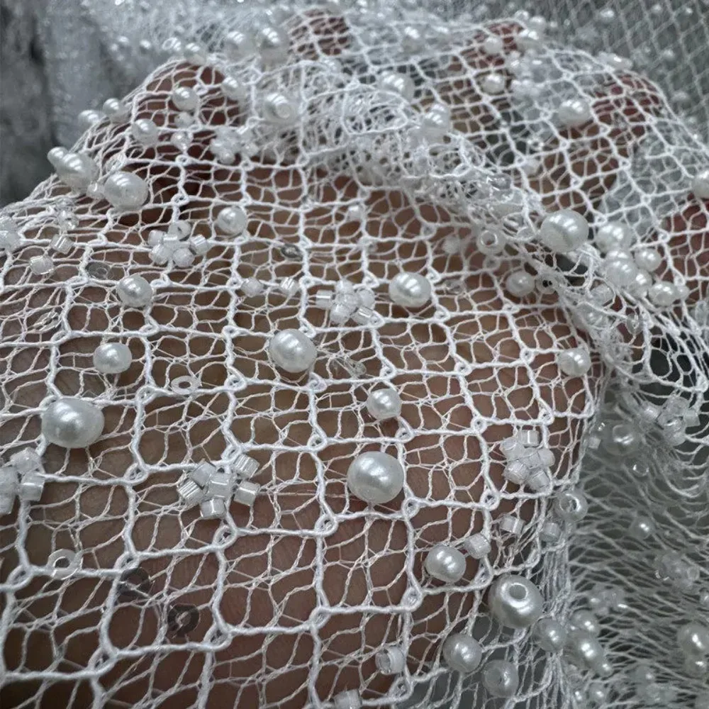 3D-ткань из сетки с жемчужными пайетками и кружевом для свадебных платьев, фаты, рукоделия, ткани для шитья, продается на метры
3D-ткань из сетки с жемчужными пайетками и кружевом для свадебных платьев, фаты, рукоделия, ткани для шитья, продается на метры