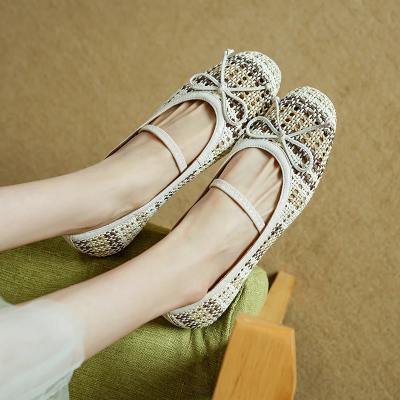 Handmade breathable flat sandals Rounde Toe Genuine Leather sandals for Women Concise Weave Buckle Mary Janes Shoes
Handmade breathable flat sandals Rounde Toe Genuine Leather sandals for Women Concise Weave Buckle Mary Janes Shoes