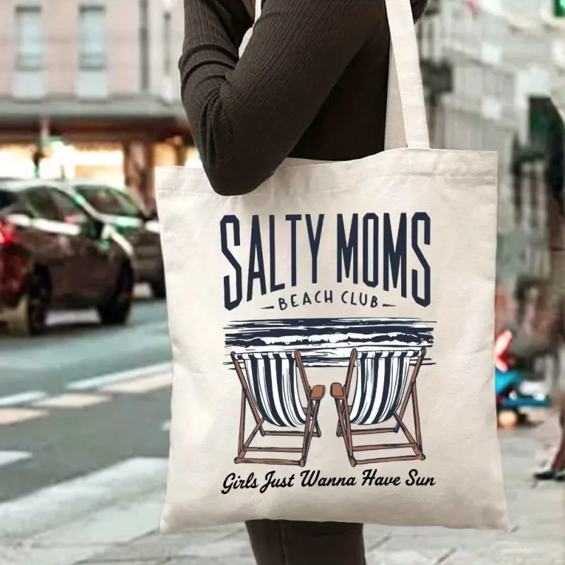 Salty Moms Beach Club Tote Bag Coastal Print Reusable Bag for Beach Moms and Summer Lovers
Salty Moms Beach Club Tote Bag Coastal Print Reusable Bag for Beach Moms and Summer Lovers