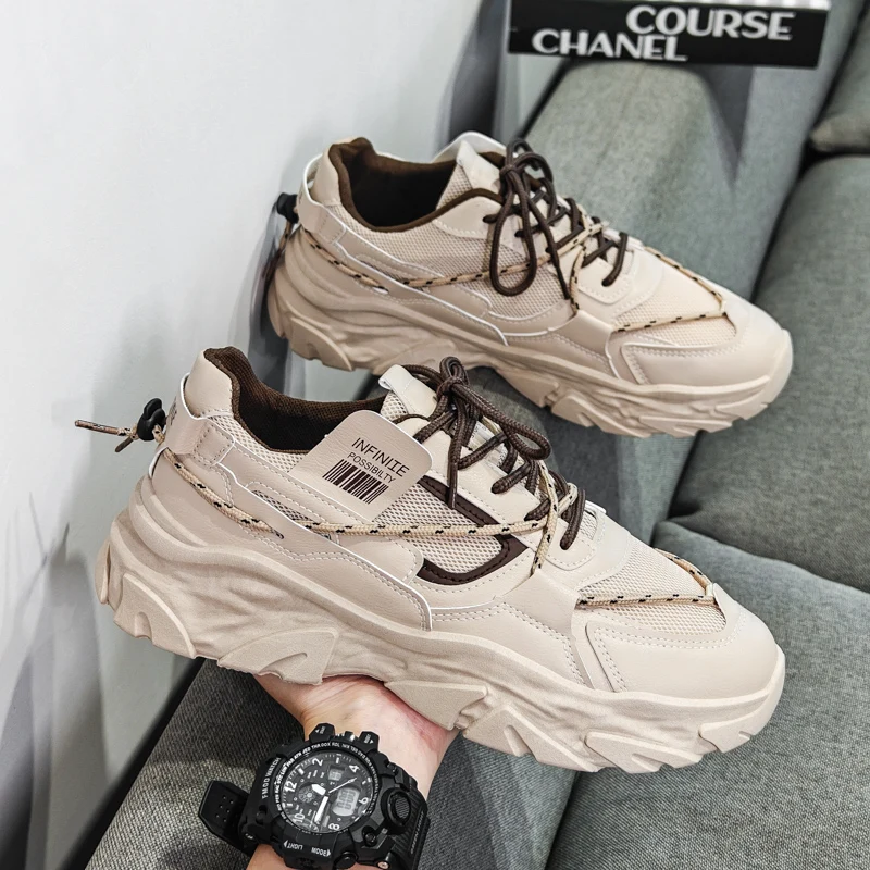 Men's Mesh Shoes Thick sole Platform Clunky Sneakers Height Increasing Shoes Korean version Trend Walking Sport shoes Dad Shoes
Men's Mesh Shoes Thick sole Platform Clunky Sneakers Height Increasing Shoes Korean version Trend Walking Sport shoes Dad Shoes