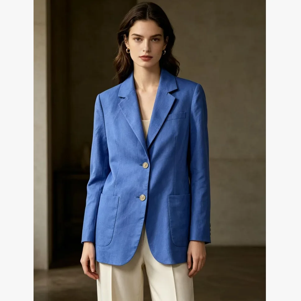 Dave&di Spring/summer New Simple Workplace Commuting Relaxation High Definition Blue Shoulder Padded Linen Suit Jacket
Dave&di Spring/summer New Simple Workplace Commuting Relaxation High Definition Blue Shoulder Padded Linen Suit Jacket